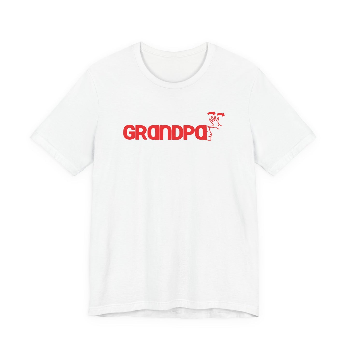 GRANDPA American Sign Language (ASL)  Unisex Jersey Short Sleeve Tee