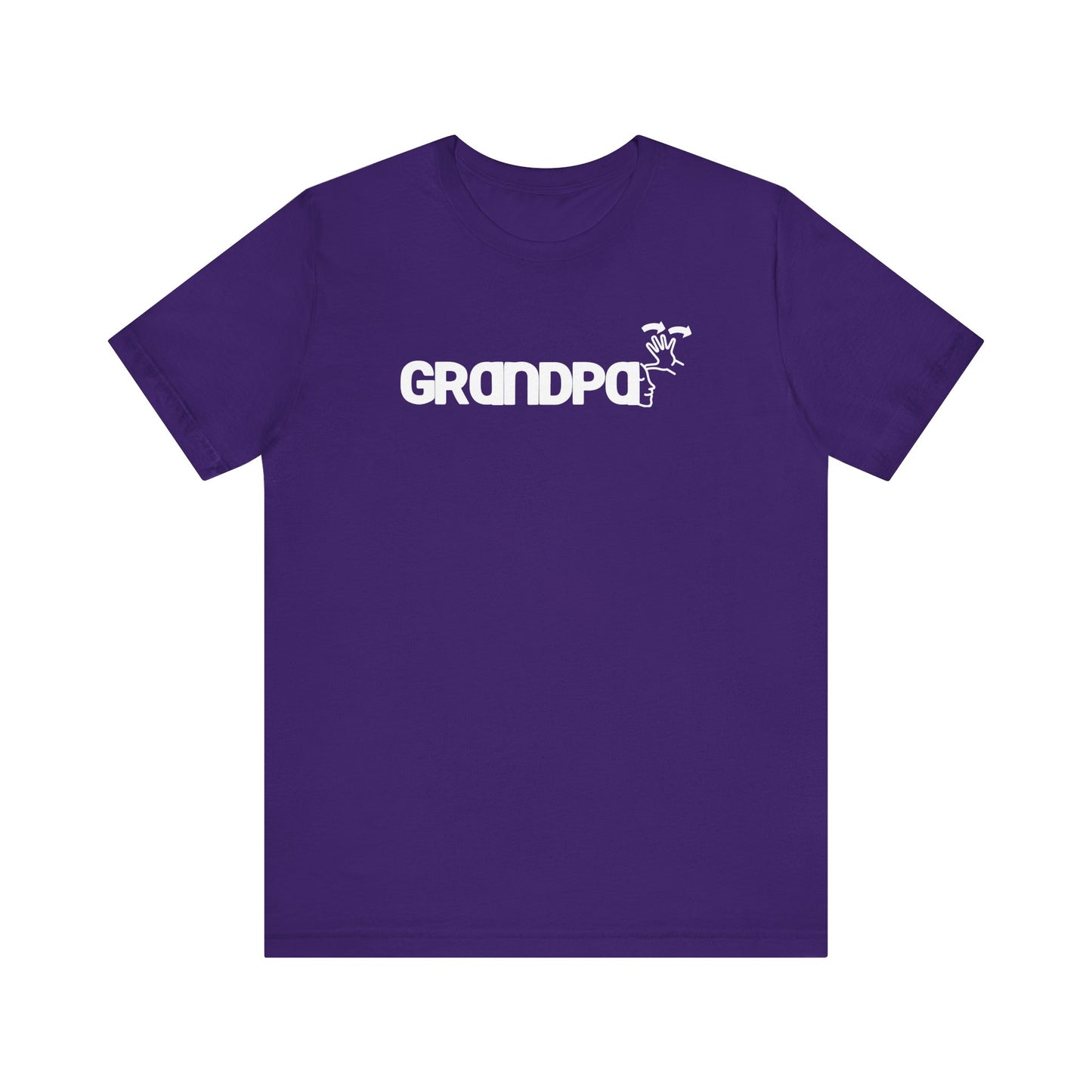GRANDPA American Sign Language (ASL)  Unisex Jersey Short Sleeve Tee
