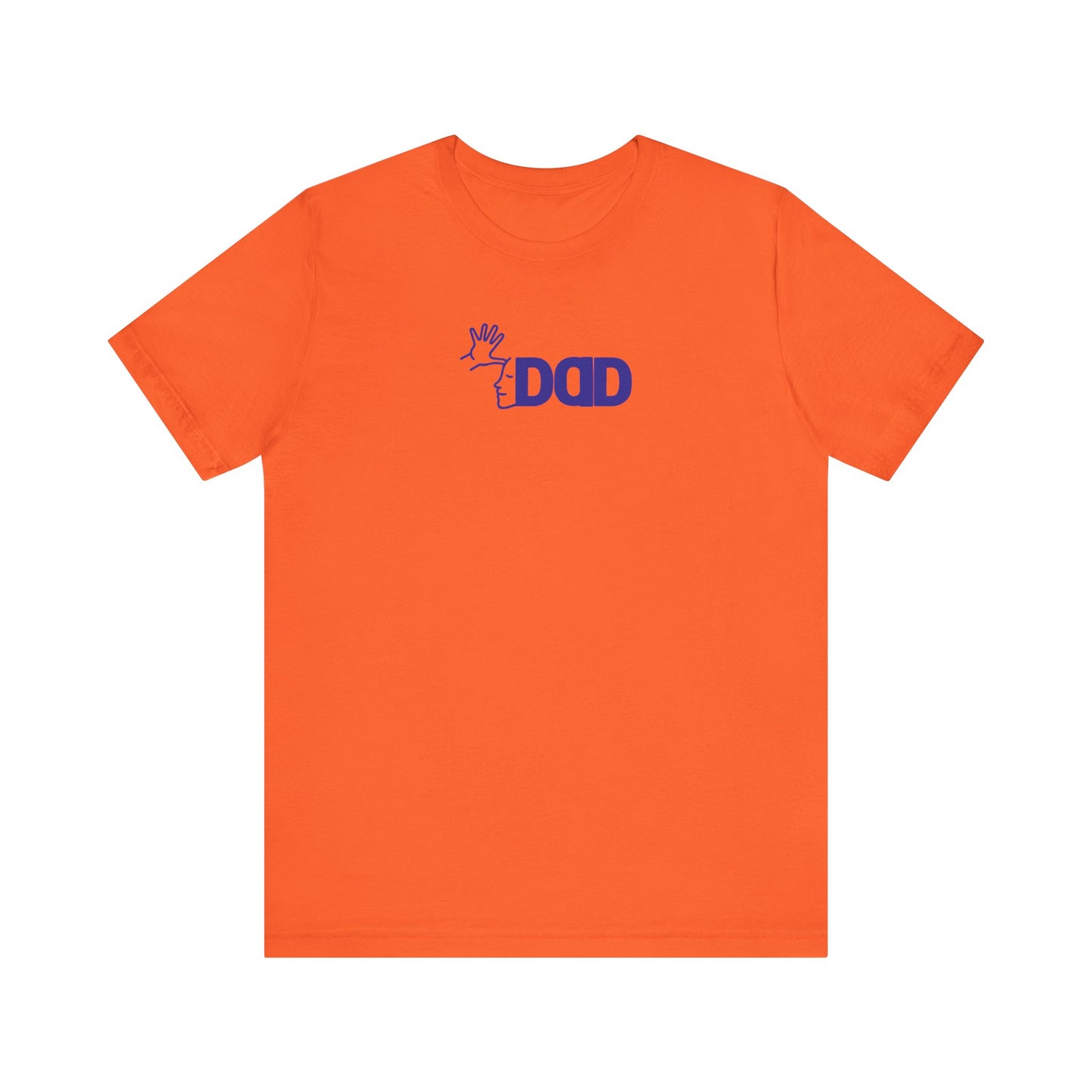 DAD in American Sign Language (BLUE decal) Unisex Jersey Short Sleeve Tee