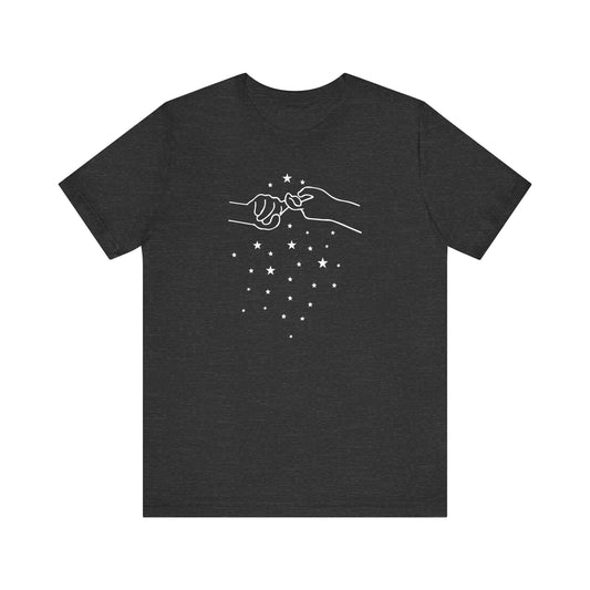 ADULT ASL "FRIEND" / World Languages on back Unisex Jersey Short Sleeve Tee