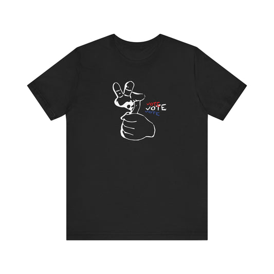 American Sign Language (ASL) "VOTE" Unisex Jersey Short Sleeve Tee